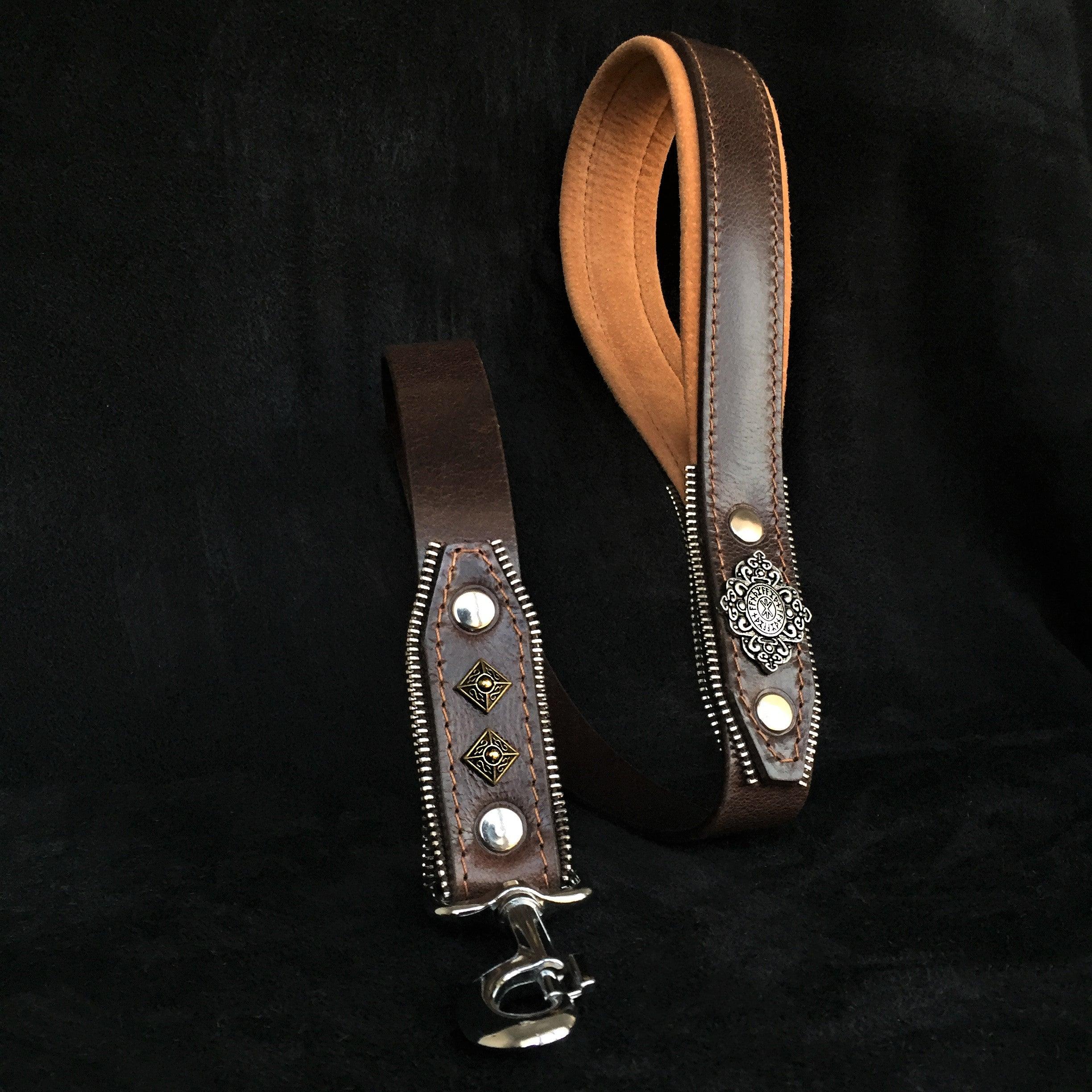 The "Aztec" big dogs harness BROWN-1