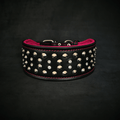 "Crystal" 2.8 inch wide soft leather collar-1