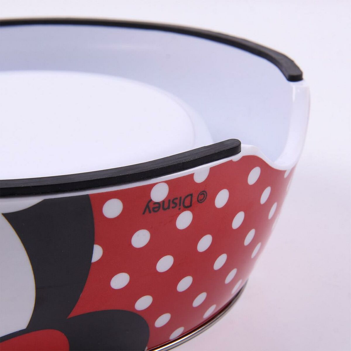 Dog Feeder Minnie Mouse Red Melamin 180 ml Black Metal-6