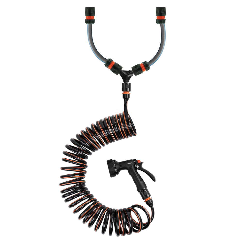Dog Shower Mix Hot Cold Water Spiral Hose Outdoor Watering Kit Hose Pipe Fitting-0