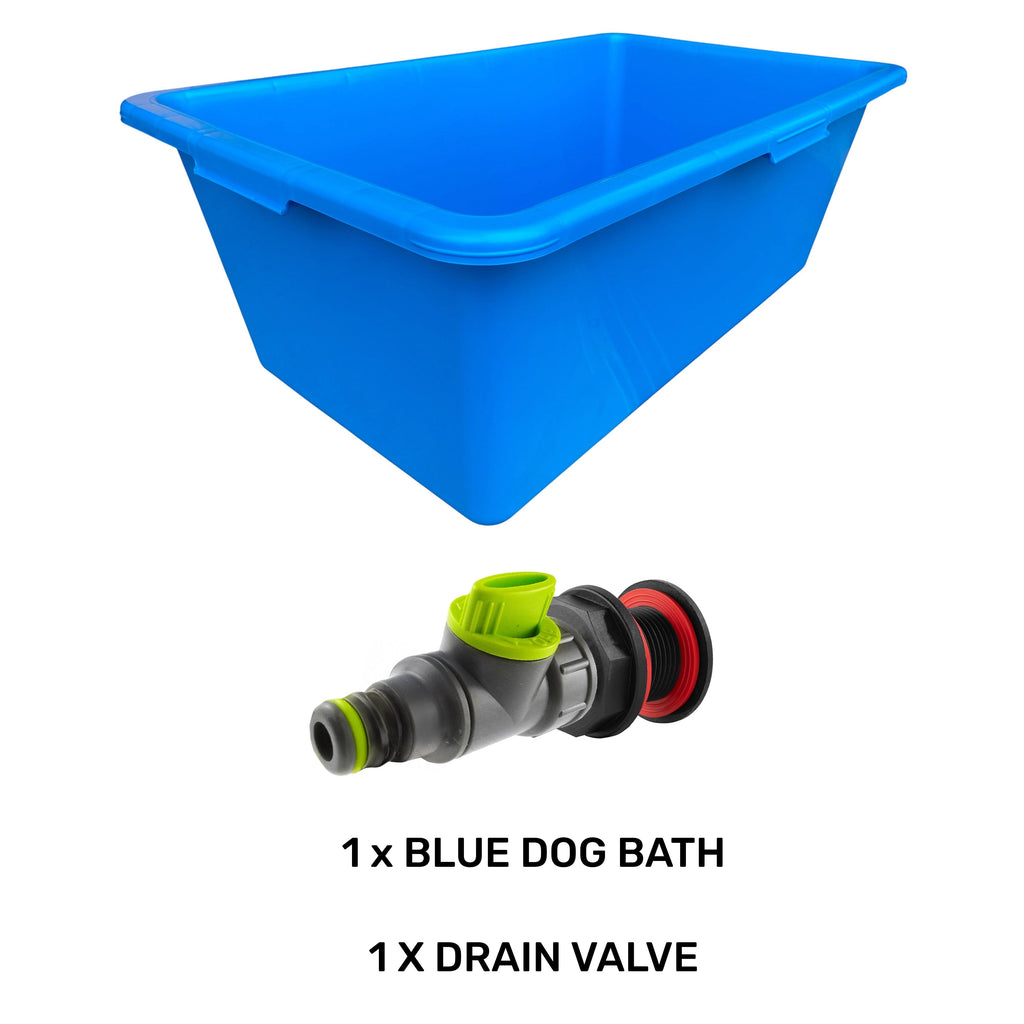Blue Dog Bath with Drain Valve (Lime) DIY Workshop Accessory Pet and Pond Supply-1