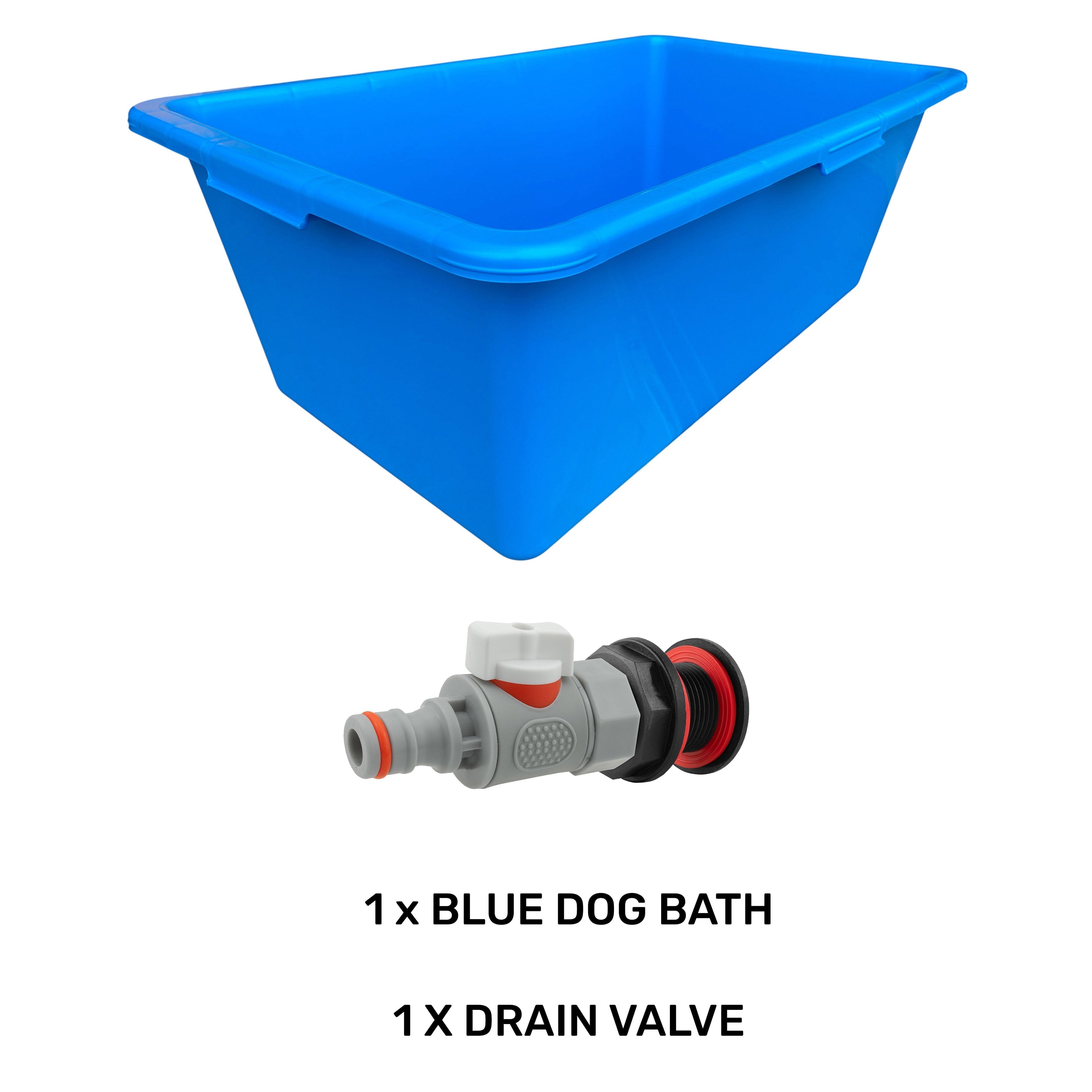 Blue Dog Bath with Drain Valve (WL) DIY Workshop Accessory Pet and Pond Supply-1