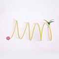 Foldable Cat Tunnel with Mouse Shape Balls and Feather Stick-4