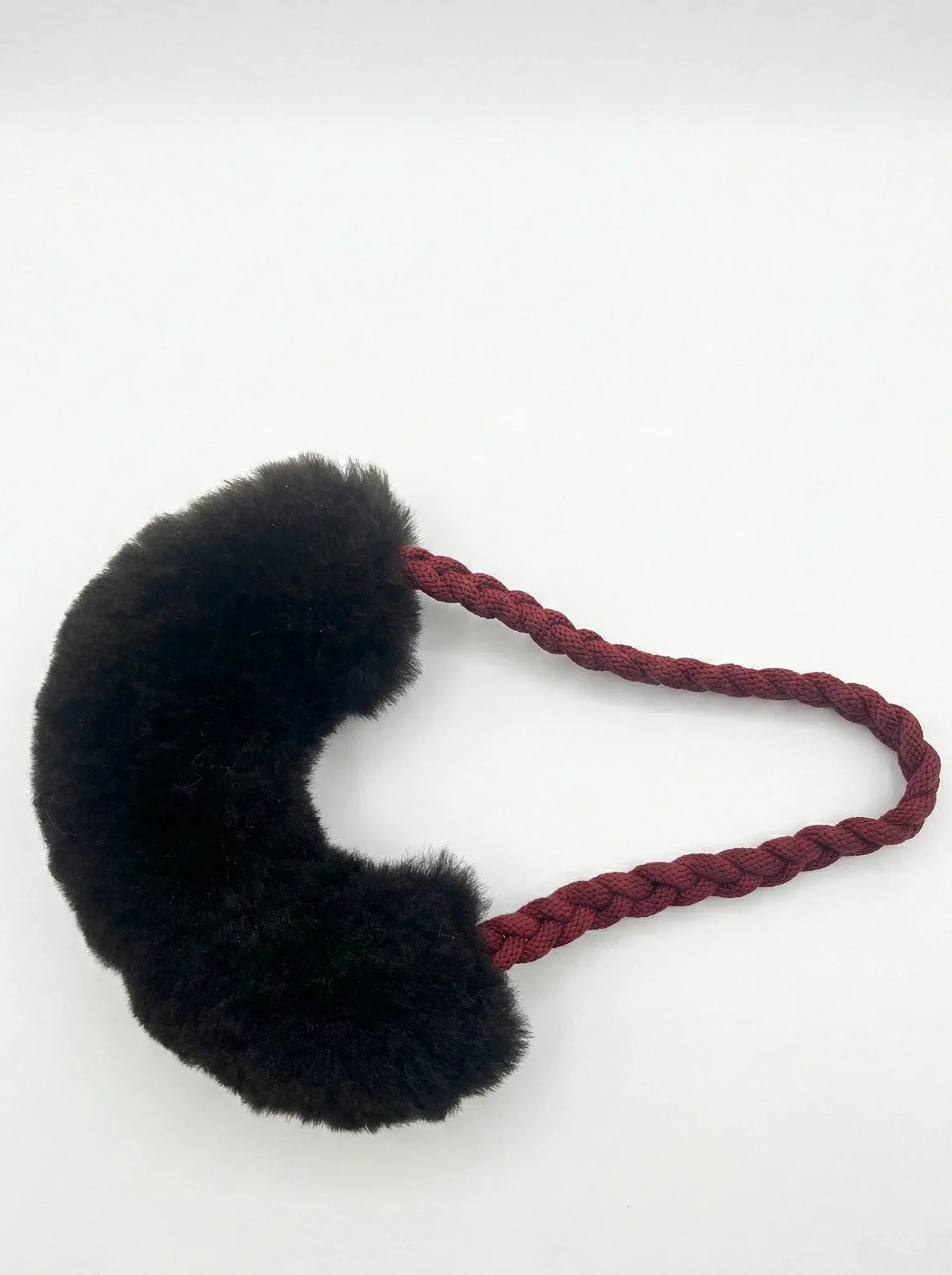 Wool Loop Tug Toy - Black-1