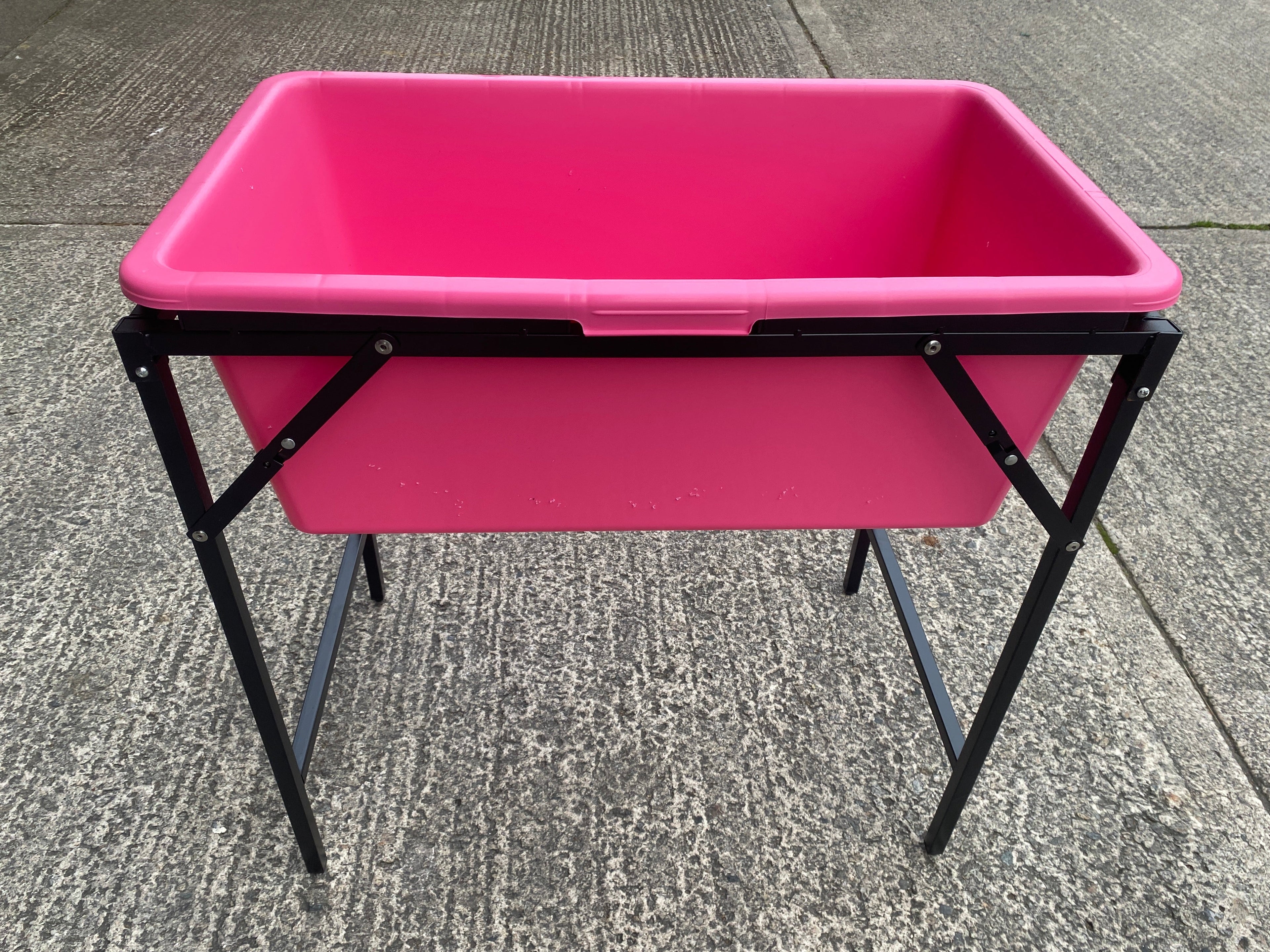Pink Dog Bath with Drain Valve (WL) and Stand BSP Thread Fitting Water Connector-3