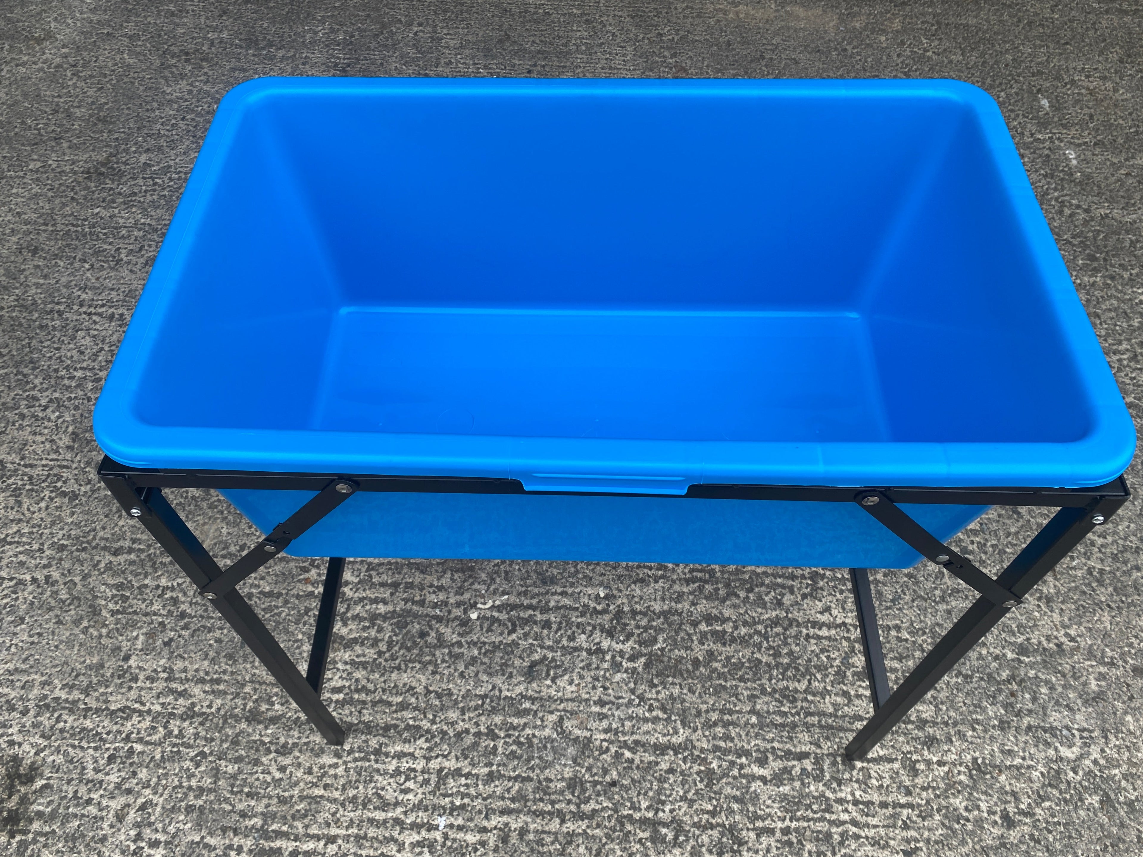 Blue Dog Bath with Drain Valve (WL) and Stand BSP Thread Fitting Water Connector-4