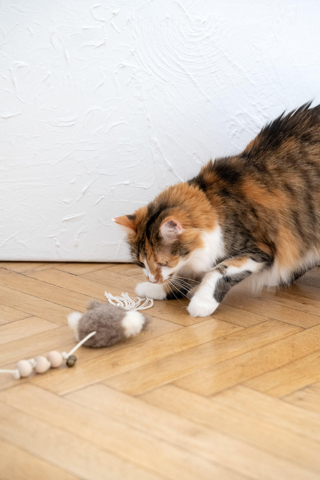 Natural Sheepskin Cat Toy: Squid-2