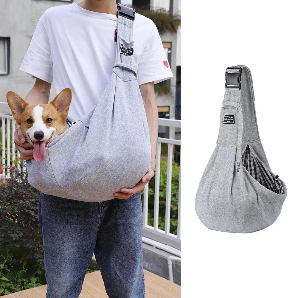 Portable Pet Sling Carrier Shoulder Bag for Small Dogs and Cats Travel Outdoor-2