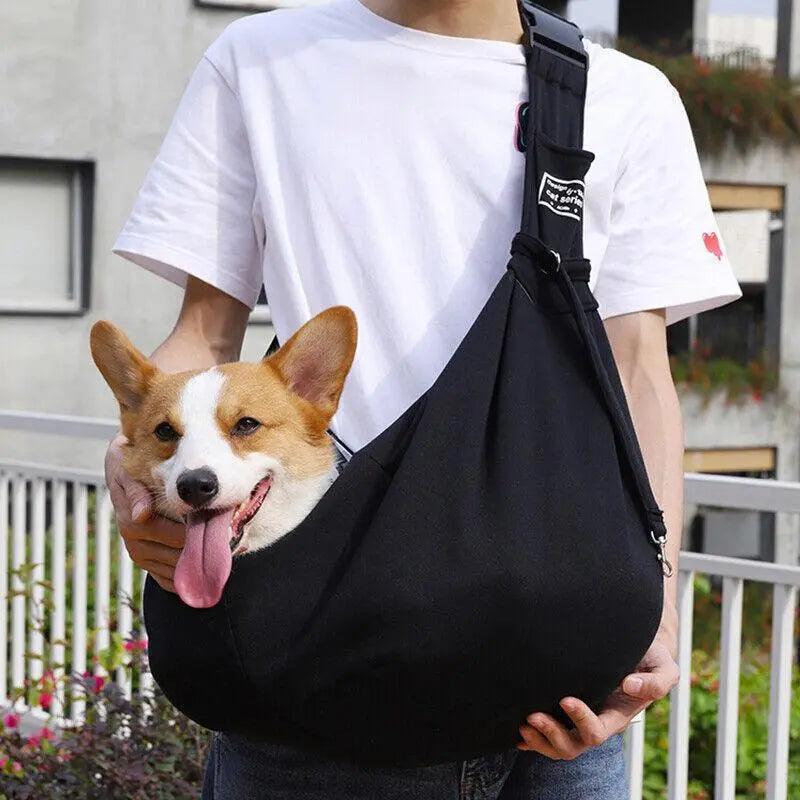 Portable Pet Sling Carrier Shoulder Bag for Small Dogs and Cats Travel Outdoor-0