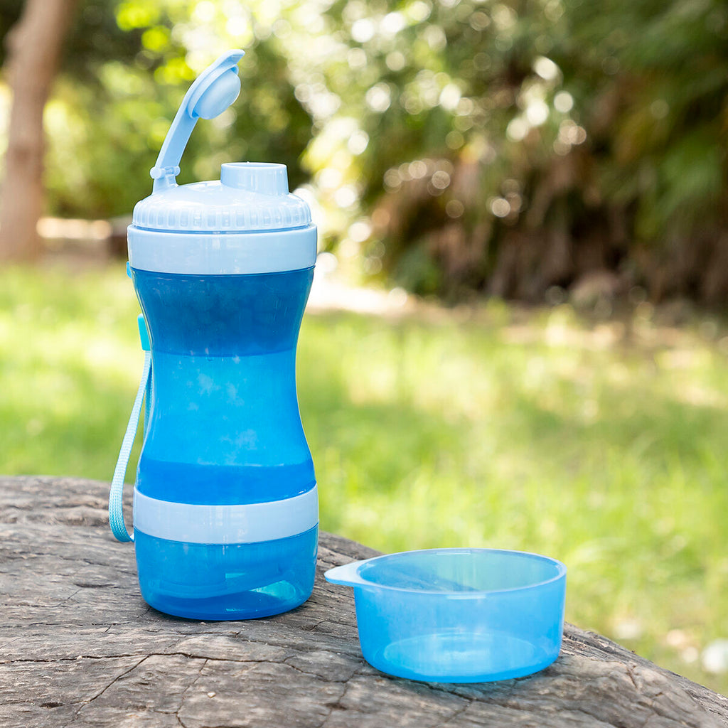 2-in-1 bottle with water and food containers for pets Pettap InnovaGoods-8