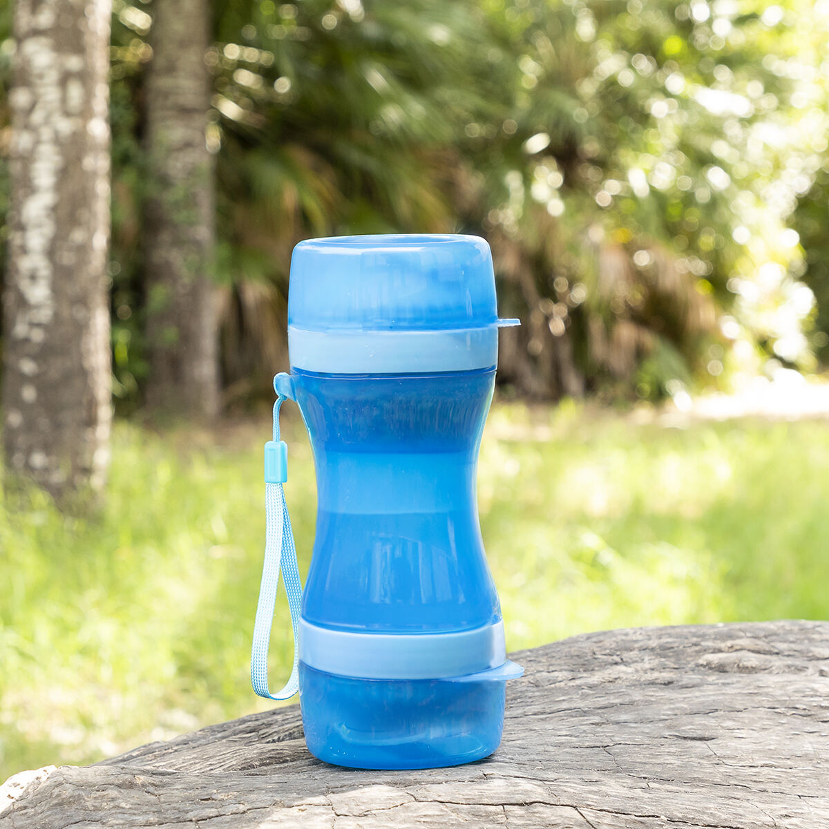 2-in-1 bottle with water and food containers for pets Pettap InnovaGoods-5