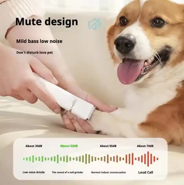 NNEDSZ White T70 4-in-1 Pet Grooming Kit – Full Body, Detail, Paw Hair Trimmer & Nail Grinder-1