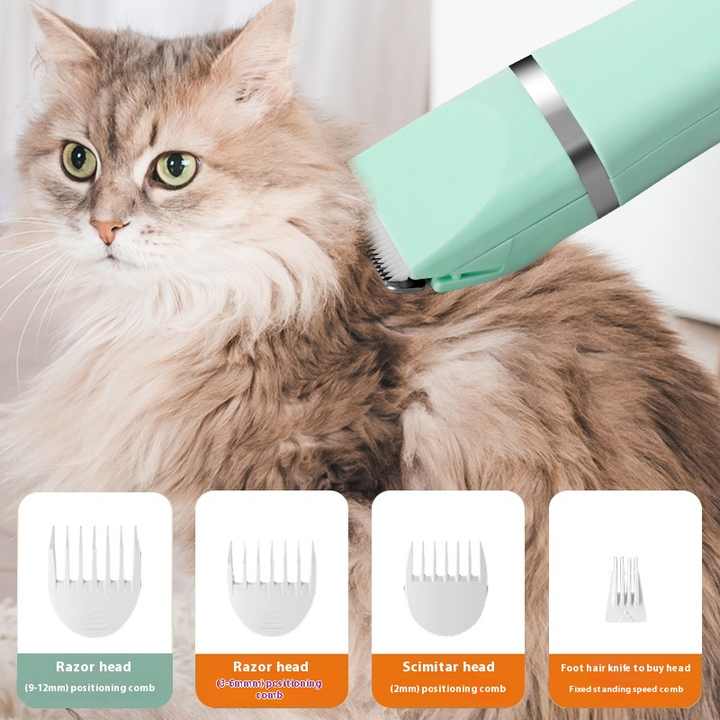 NNEDSZ White 4-in-1 Pet Grooming Electric Clippers - Professional Rechargeable Trimmer for Dogs & Cats, Paw, Fur, Nail, and Ear Care | Compact Design,-2