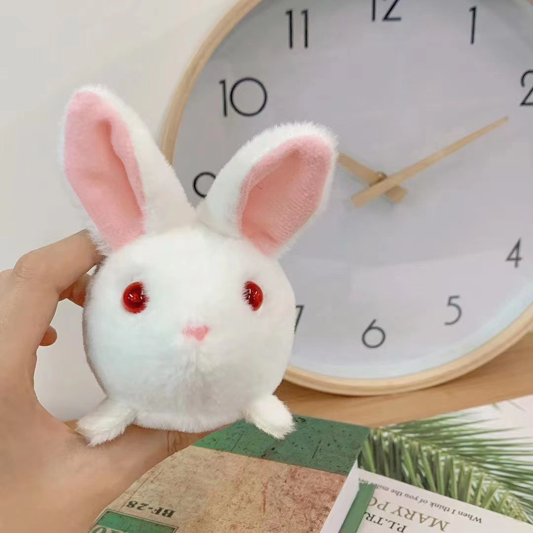Wagging Tail Cat and Little Bunny Lucky Plush Drawstring Toys-4