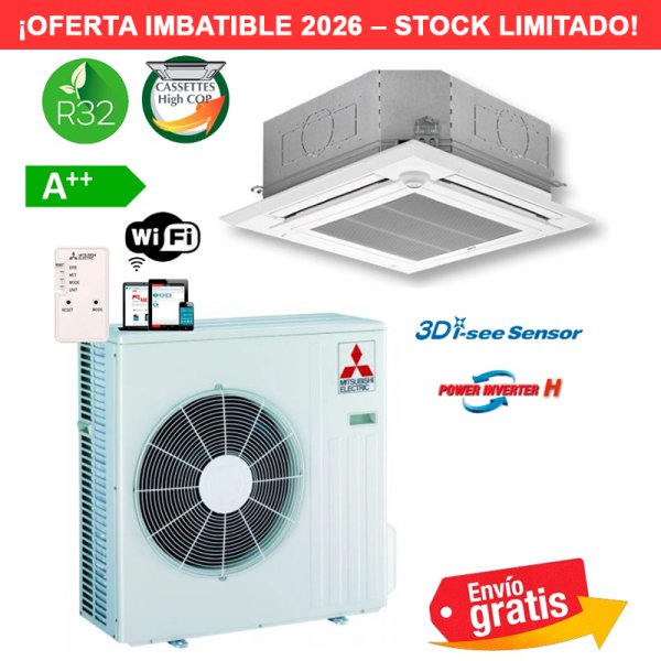 Aire Acondicionado Cassette Mitsubishi MPLZ-71VEA2(H) | Serie Power Inverter