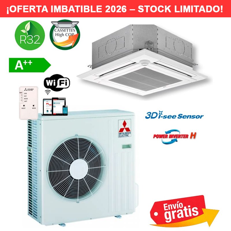 Aire Acondicionado Cassette Mitsubishi MPLZ-71VEA2(H) | Serie Power Inverter