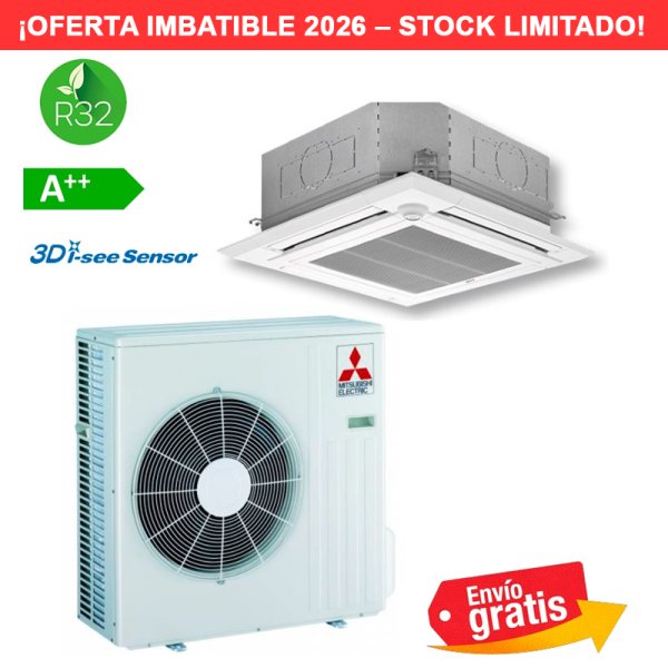 Aire Acondicionado Cassette Mitsubishi MSPLZ-100VEA2 | Standard Inverter