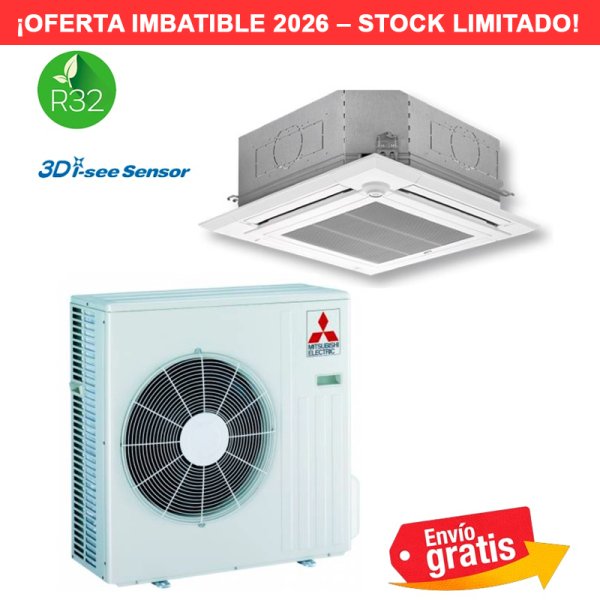 Aire Acondicionado Cassette Mitsubishi MSPLZ-125VEA2 | Standard Inverter