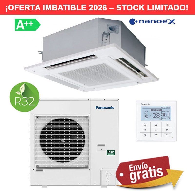 Aire Acondicionado Cassette Panasonic KIT-100PU3Z8 Trifásica