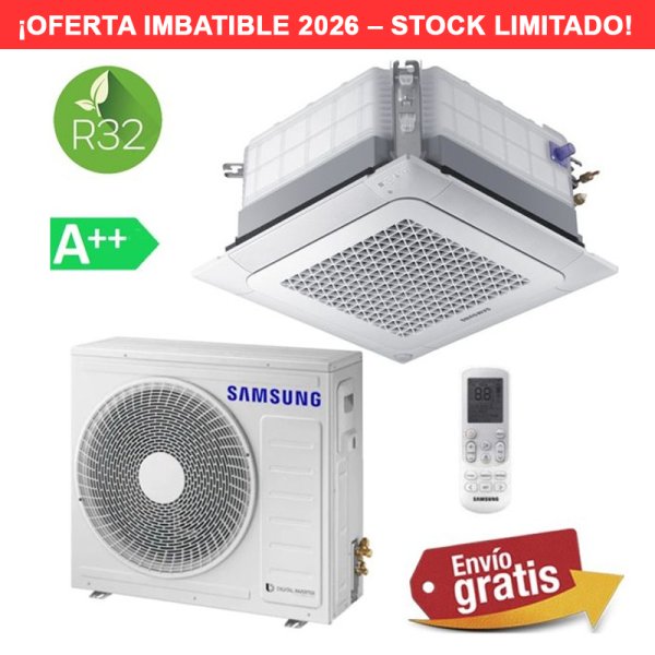 Aire Acondicionado Cassette Samsung AC100RN4DKG/EU + AC100RXADNG/EU Trifásica