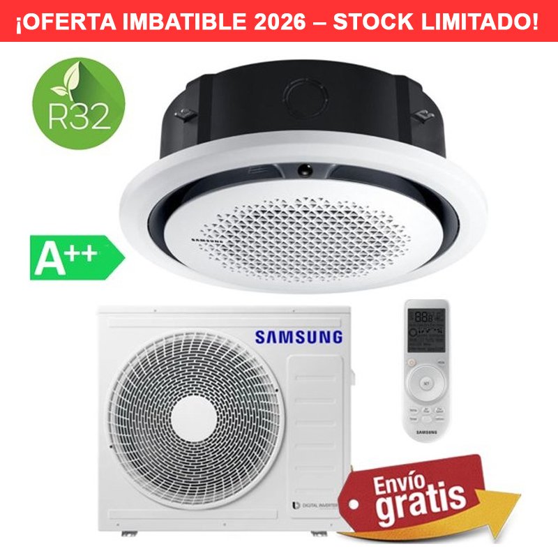 Aire Acondicionado Cassette Samsung AC100RN4PKG/EU + AC100RXADNG/EU Trifásica