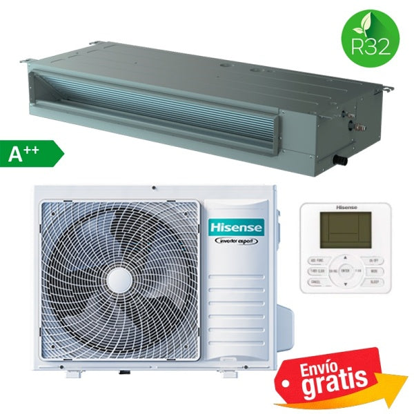 Aire Acondicionado Conductos Hisense AUD140UX4REH8 + AUW140U6RN8 TRIFÁSICO