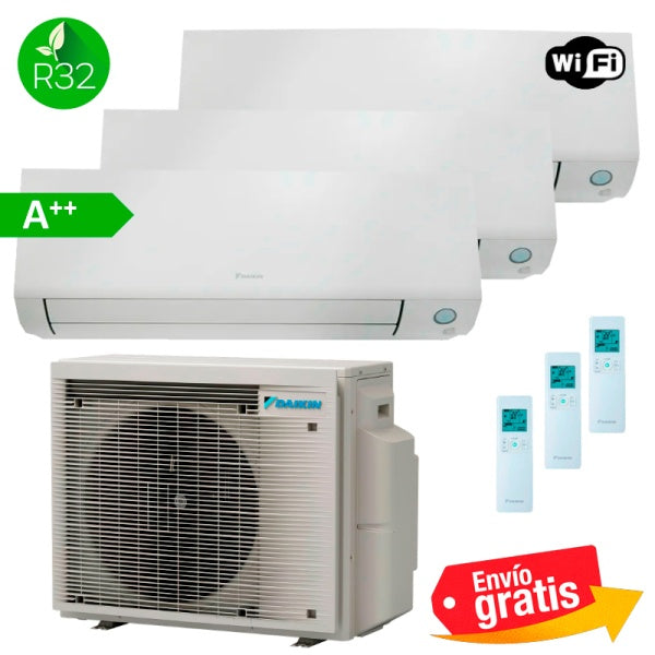 Aire Acondicionado Daikin 3x1 Perfera 3MXM68A9 + FTXM25A + FTXM25A + FTXM25A