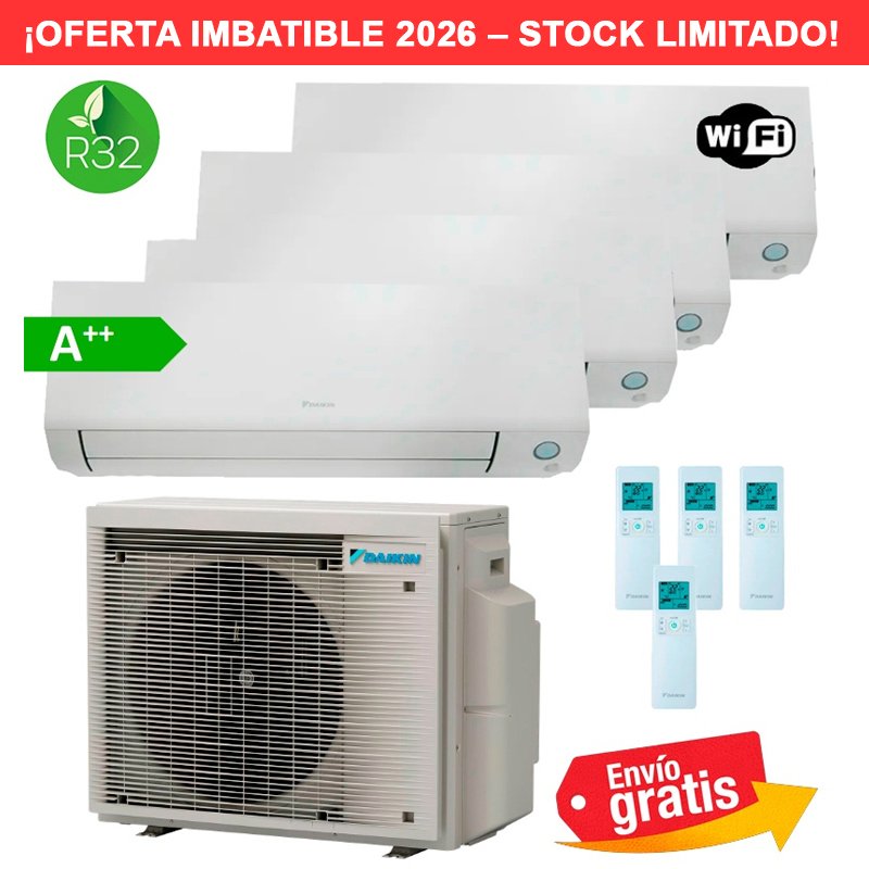 Aire Acondicionado Daikin 4x1 Perfera 4MXM68A9 + FTXM20A + FTXM20A + FTXM25A + FTXM35A