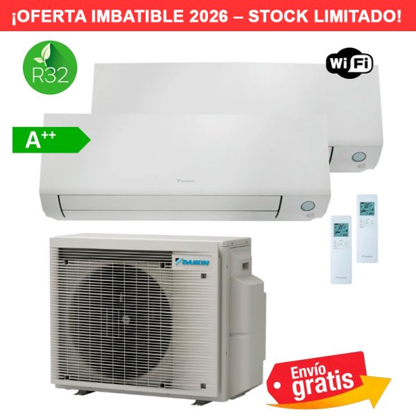 Aire Acondicionado Daikin Multi Split 2x1 Perfera 2MXM40A2 + FTXM25A + FTXM25A
