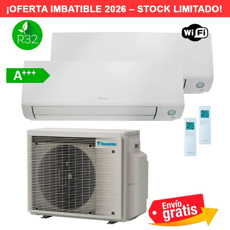 Aire Acondicionado Daikin Multi Split 2x1 Perfera 2MXM50A2 + FTXM25A + FTXM25A