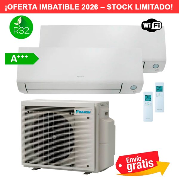 Aire Acondicionado Daikin Multi Split 2x1 Perfera 2MXM50A3 + FTXM35A + FTXM35A