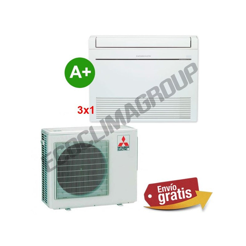 Aire Acondicionado de Suelo Mitsubishi 3x1 MXZ-3E68VA + MFZ-KJ25VE + MFZ-KJ25VE + MFZ-KJ25VE