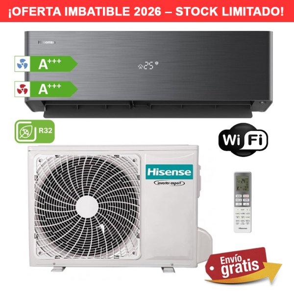 Aire Acondicionado Hisense Energy Pro X QH25XV0B Negro