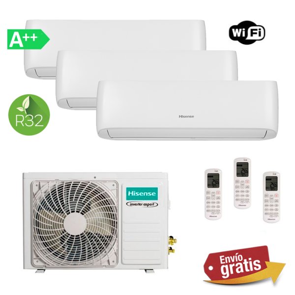 Aire Acondicionado Hisense Style MultiSplit 3x1 4AMW10504RAA + CF35MR0BG + CF35MR0BG + CF50XS1GG