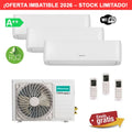 Aire Acondicionado Hisense Style MultiSplit 3x1 4AMW81U4RJC + CF25YR4BG + CF25YR4BG + CF50XS1GG