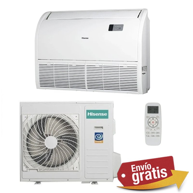 Aire Acondicionado Hisense Suelo Techo AUV125UR4RC8 + AUW125U4RW8