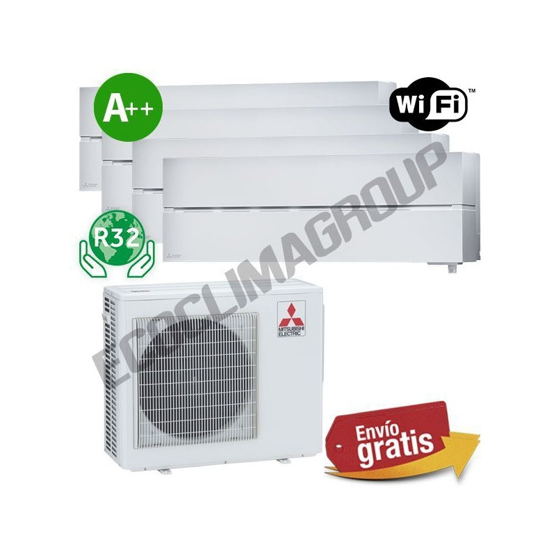 Aire Acondicionado Multi Split 4x1 Mitsubishi MXZ-4F72VF + 3 uds. MSZ-LN25VGW + 1 ud. MSZ-LN35VG