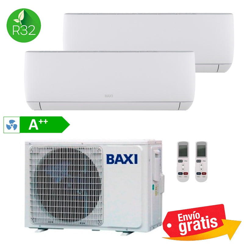 Aire Acondicionado Multisplit 2x1 Baxi Anori LSGT50-2M + 2 unidades interiores JSGNW35