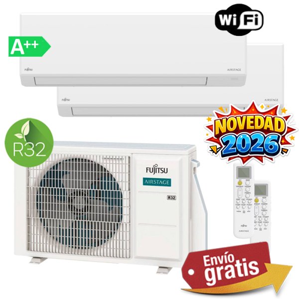 Aire Acondicionado Multisplit 2x1 Fujitsu AOY50M2-KA + ASY25-KL + ASY35-KL