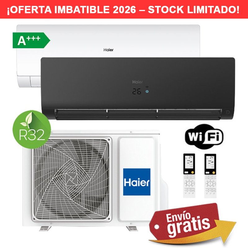 Aire Acondicionado Multisplit 2x1 Haier 2U40S2SM1FA + Flexis Plus 25 + Flexis Plus 35