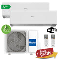 Aire Acondicionado Multisplit 2x1 Haier 2U40S2SM1FA + GEOS R+ 25 + GEOS R+ 25