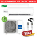 Aire Acondicionado Multisplit 2x1 Haier 2U40S2SM1FA + Perla Pre 25 + Perla Pre 25