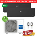 Aire Acondicionado Multisplit 2x1 Haier 2U50S2M1FA-3 + Expert 25 + Expert 35 (Negro)