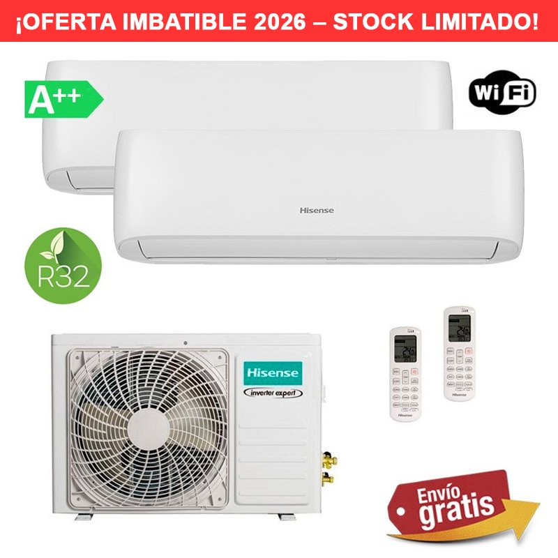 Aire Acondicionado Multisplit 2x1 Hisense Style 2AMW42U4RGC + CF25YR4BG + CF35MR0BG