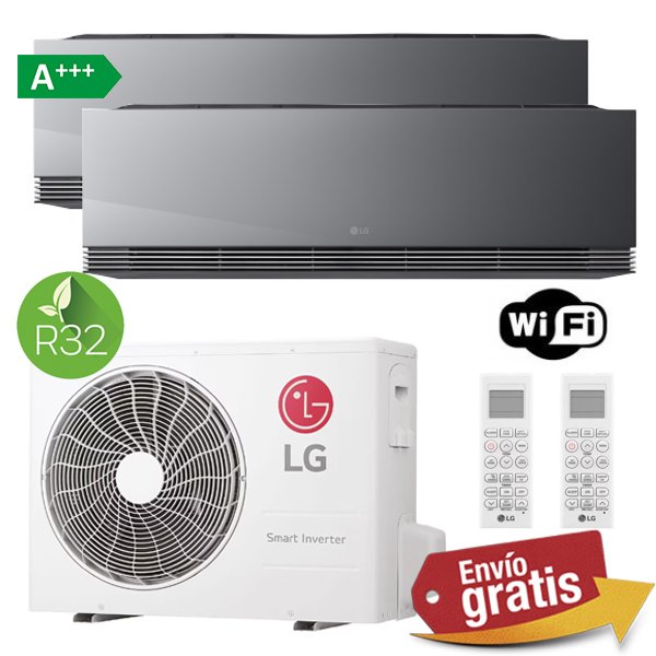 Aire Acondicionado Multisplit 2x1 LG MU2R17.U13 + AA09SP.NS1 + AA12SP.NS1