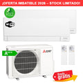 Aire Acondicionado MultiSplit 2x1 Mitsubishi MXZ-2F53VF + MSZ-AY35VGK + MSZ-AY35VGK