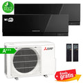 Aire Acondicionado MultiSplit 2x1 Mitsubishi MXZ-2F53VF + MSZ-EF35VGK + MSZ-EF35VGK