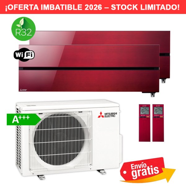 Aire Acondicionado MultiSplit 2x1 Mitsubishi MXZ-2F53VF + MSZ-LN25VG + MSZ-LN35VG