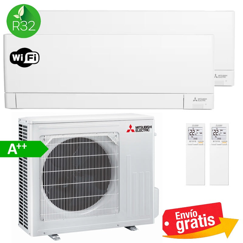 Aire Acondicionado Multisplit 2x1 Mitsubishi MXZ-3F68VF + MSZ-AY35VGKP + MSZ-AY50VGK