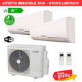 Aire acondicionado Multisplit 2x1 Olimpia Splendid NEXYA S5 Dual E 18 + unidades interiores NEXYA S4 9 + 12